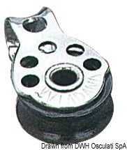 In acciaio inox con puleggia in nylon.