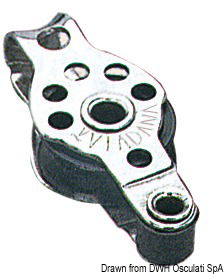 In acciaio inox con puleggia in nylon.