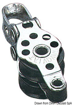 In acciaio inox con puleggia in nylon.