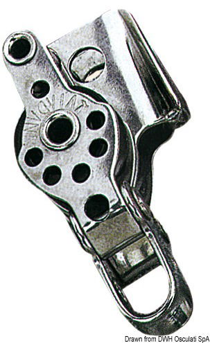 In acciaio inox con puleggia in nylon.