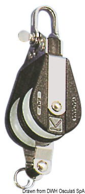 Carcassa in nylon nero più rinforzi in acciaio inox.