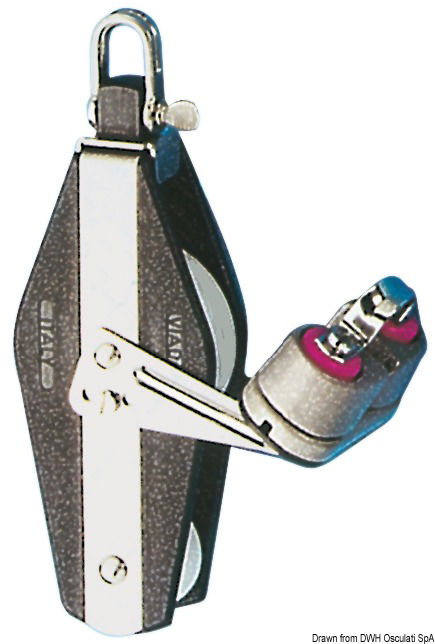 Carcassa in nylon nero più rinforzi in acciaio inox.