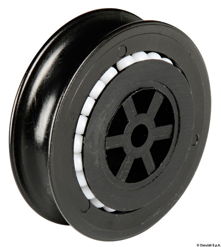 Si utilizzano bloccando il mozzo centrale già predisposto con un foro. La puleggia ruota sulla corona di sfere minimizzando gli attriti.