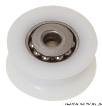 Delrin pulley w/SS balls 20 mm Ø 8