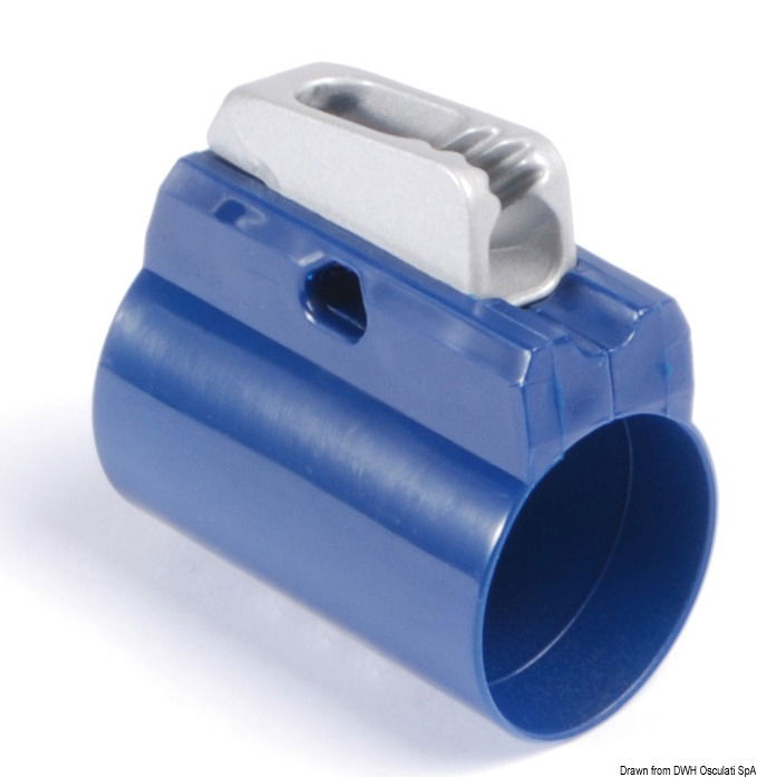 Con guancia di supporto fissaggio al boma. Per scotte fino a 6 mm.