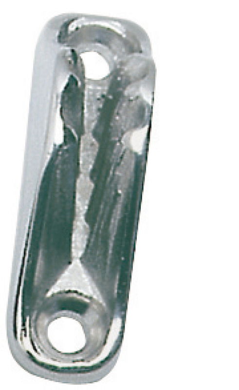 In acciaio inox AISI 316 microfuso, bloccaggio a denti conici, lucidati a specchio.