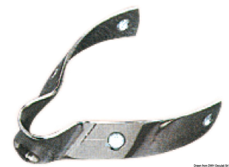 SS V-plate for masts 50/60 mm