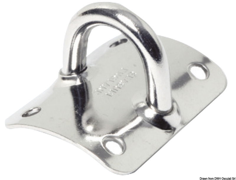 Piastra con 4 fori di fissaggio in acciaio inox 316