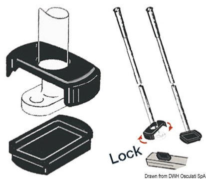 In nylon e neoprene, permette di disconnettere lo stik quando necessario.