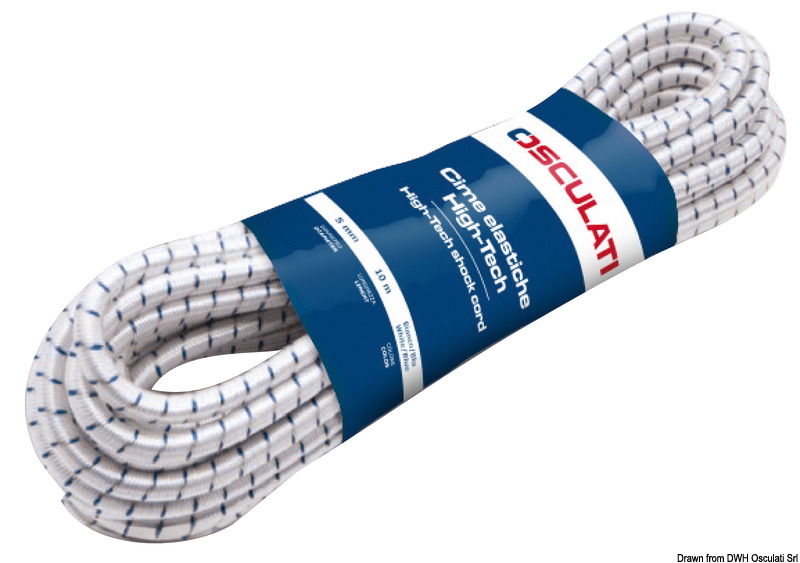 Una corda elastica con rivestimento realizzato in poliestere altamente resistente all'abrasione ed anima di lattice di alta qualità.Tale combinazione rende la corda compatta, stabile e durevole. Venduto in confezione retail appendibile.