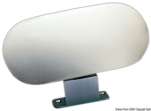 Completamente in zama cromato a specchio. Montaggio su piano o cornice del parabrezza.