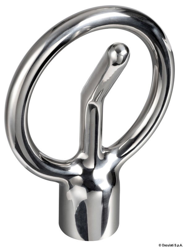 In acciaio inox microfuso e lucidato a specchio. Filettatura femmina M 25x2. Si monta direttamente sulla coperta.