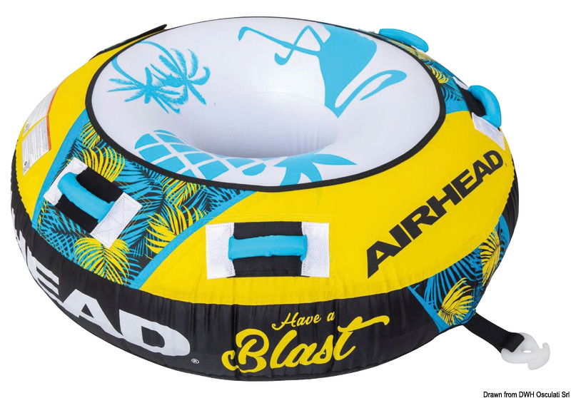 Estremamente divertente. 4 maniglie di presa. Fabbricati in PVC elettrosaldato + nylon cordura + protezione in neoprene. Provvisti di speciale valvola per gonfiaggio/sgonfiaggio rapido.