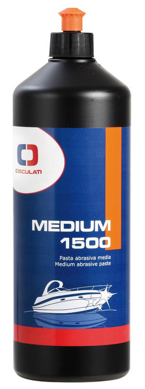 Pasta abrasiva lucidante media, adatta dopo carteggiature grana P1500.Rimuove graffi e ossidazioni lasciando la superficie estremamente pulita e brillante.Adatta per gelcoat morbidi o colorati, per superfici verniciate.