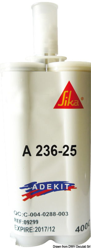 Sika ADEKIT A236-25 ad. bicomponente nero 400 ml