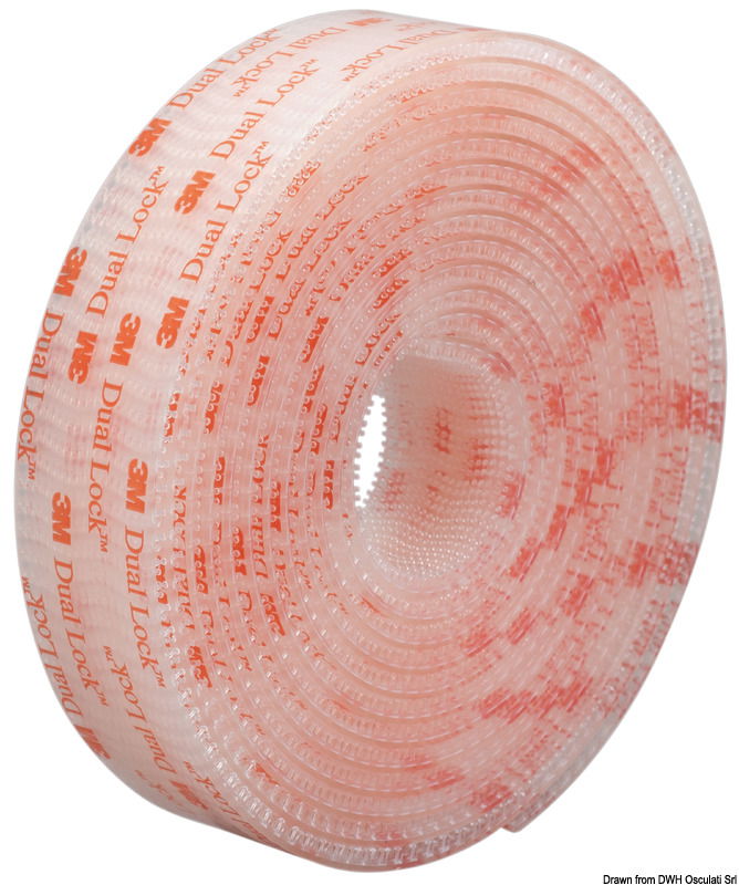 Sistema di fissaggio adatto sia per superfici rigide che flessibili (ideali per celini, pannellature etc.). Densità peduncoli 250/inch2.