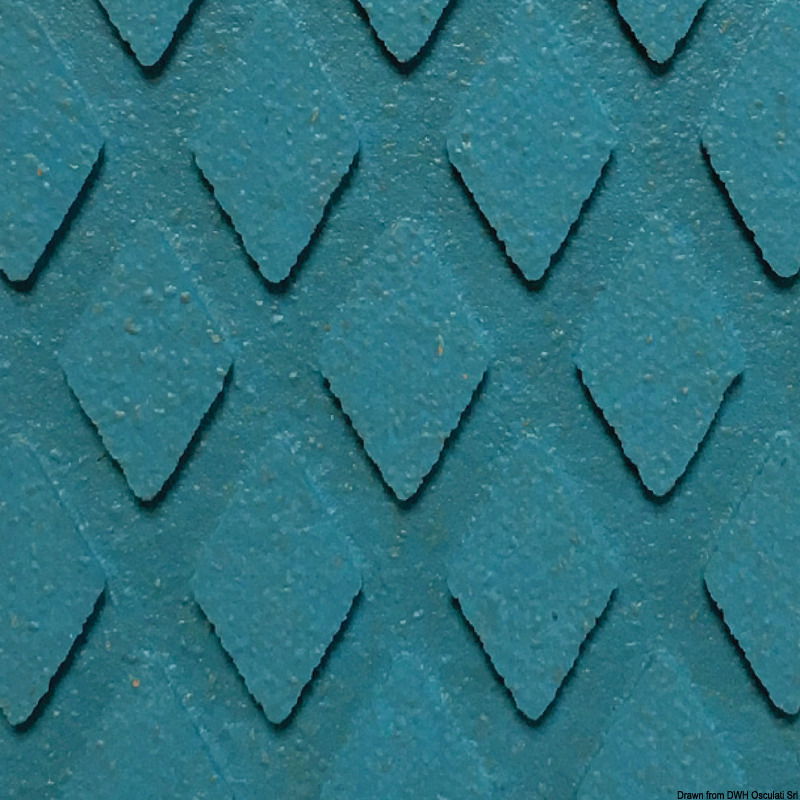 Rivestimento classico da coperta, cockpit e gradini scalette.Rivestimento antisdrucciolo per coperte, pozzetti, di produzione inglese in conglomerato gomma-sughero.