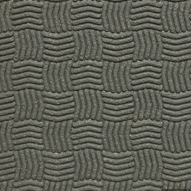 Rivestimento da pozzetto, prendisole e gradini scalette.Rivestimento antisdrucciolo per coperte, pozzetti, di produzione inglese in conglomerato gomma-sughero.