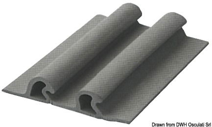 Double rubbing strake 115x21.4 light grey RAL 7035