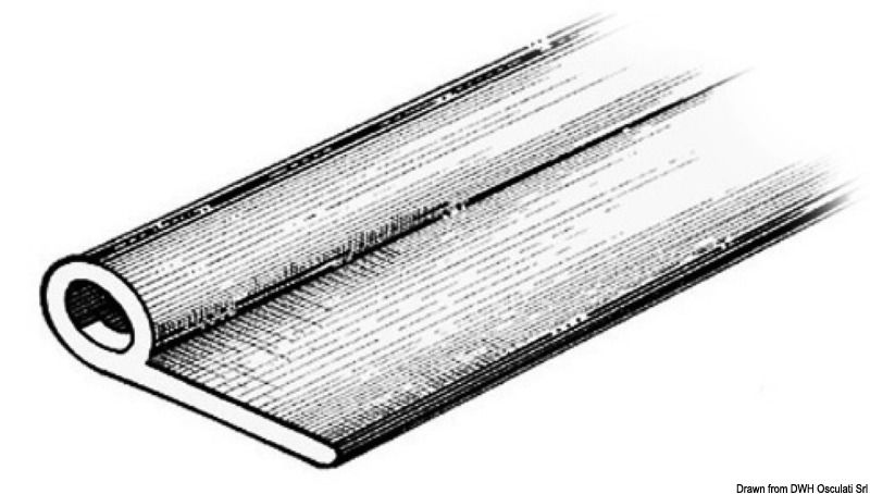 Rubbing strake 2x34.1x13.5 mm grey RAL 7035