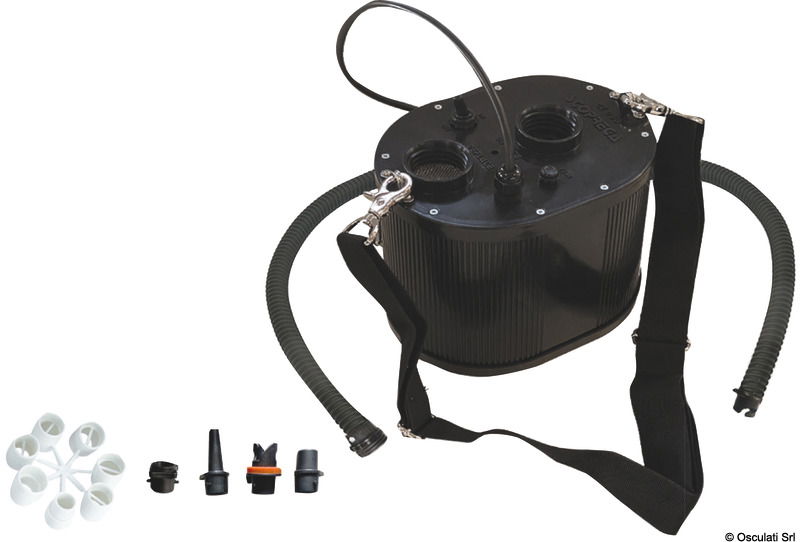 Gonfiatori elettrici ad altissima portata in grado di gonfiare tende, giochi, strutture e barriere gonfiabili (GE 900) , Kayak e qualsiasi gommone (GE 900AA+ PLUS) in breve tempo e con un impatto acustico decisamente ridotto (max 85 dB).Forniti completi di tubo di gonfiaggio Ø 25 mm, 1,5 m di lunghezza e raccordi universali.