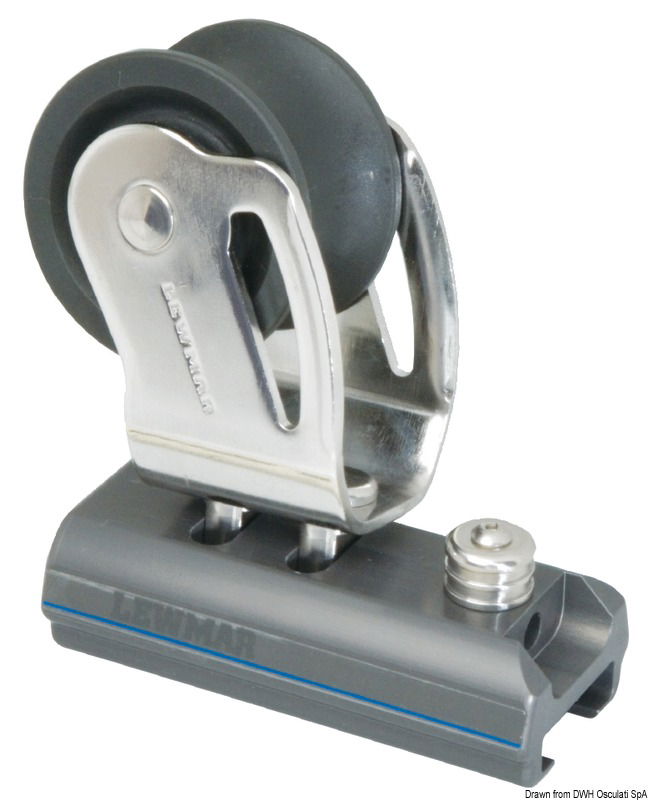 Adatti per rotaie a T da 32 mm, scorrono su pattini e sono dotati di fermo.