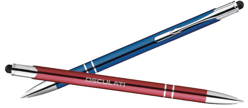 Penna a sfera in metallo con finiture cromate.Colore dell'inchiostro: nero.Dimensioni: Ø 1x137 mm.