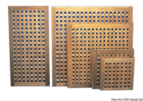 Teak grating 400x400 mm