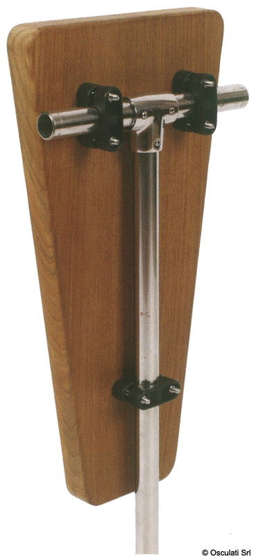 Porta motore in teak 3 morsetti