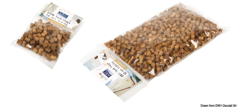 Teak plugs 6/8/10 mm 50 pcs