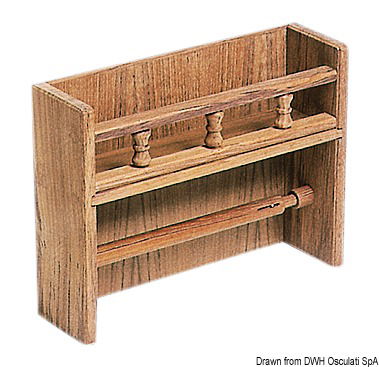 Teak kitchen paper holder 327x90x250 mm