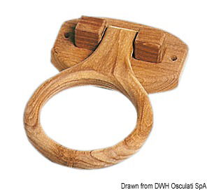 Teak towel holder 152x228x50 mm