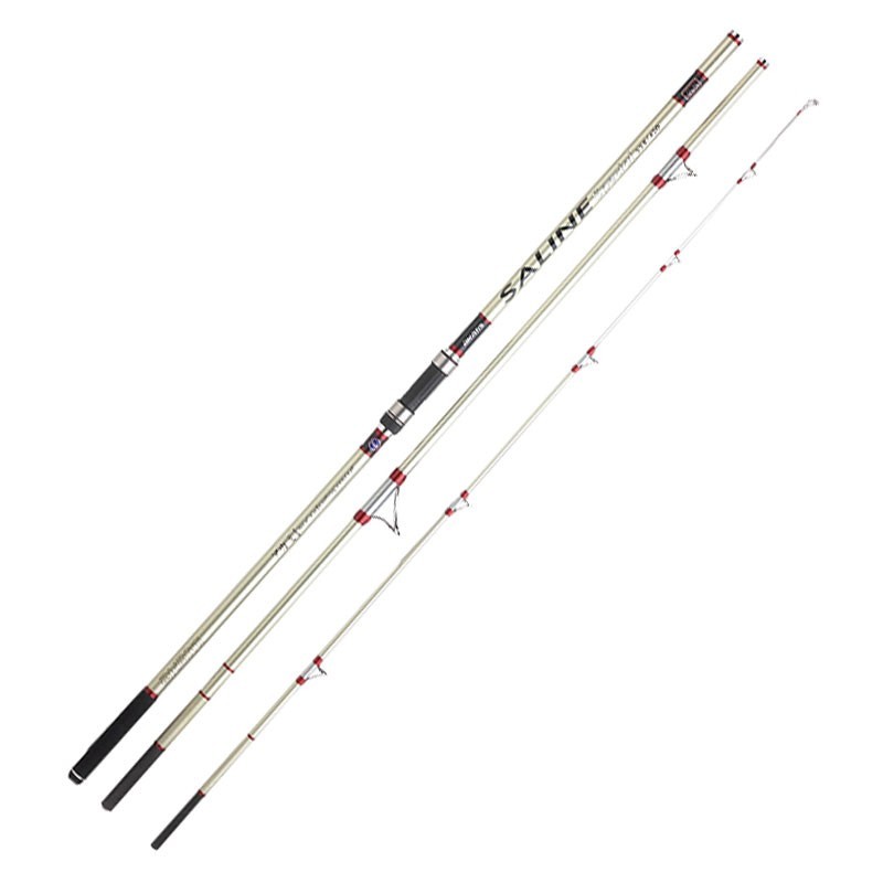 Saline Special 33 号 la nuova esclusiva canna da pesca della famiglia Akami Japana "2018". Una canna progettata per il surfcasting, realizzata con carbonio Toray 30T e cima ibrida di ultima generazione. La sua struttura, estremamente brillante, è trattata con vernice riflettente giapponese di alta qualità. Potente e leggera, Saline Special 33 号 è dotata di anelli Fuji Low Rider e placca porta mulinello Fuji DPS. Custodia Akami Premium in dotazione.