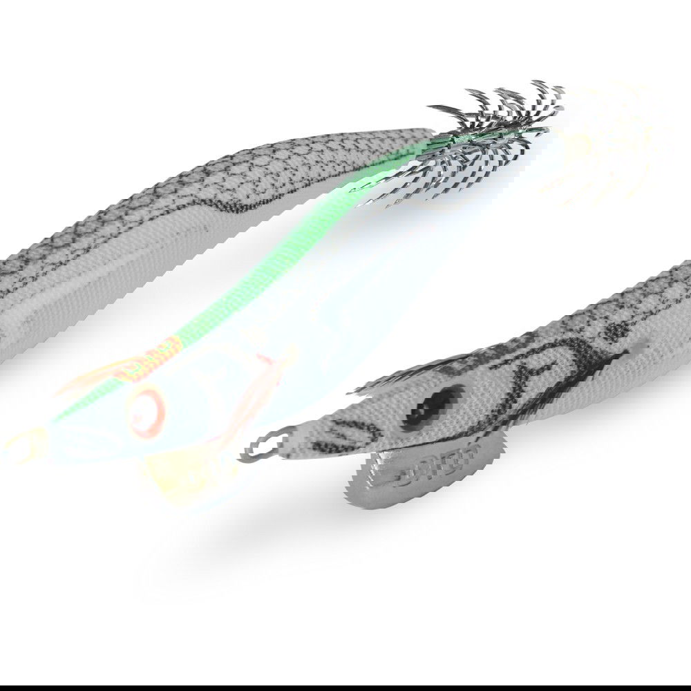 Totanara White Killer Egi della DTD una esca artificiale con elevata visibilità. Corpo fluorescente, corone in acciaio ed un eccellente bilanciamento.

Transparent contrast effect
Vivid colors
Strong blue glow effect
Double weight = excellent balance
Stainless steel hooks + ring
Transparent luminous body
Sound effect