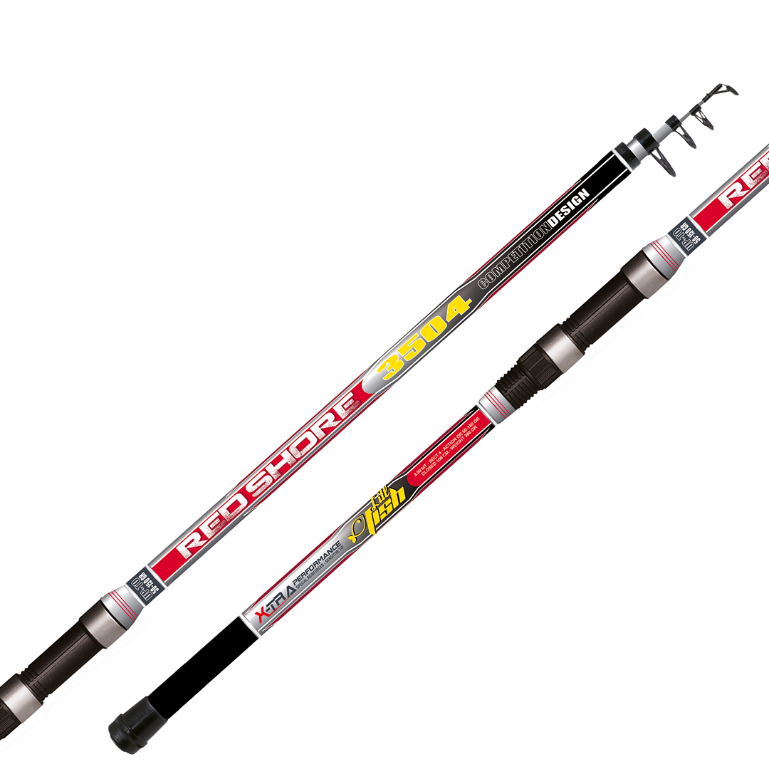 La Red Shore è una canna economica realizzata in fenolico, dotata di anelli legati e placca portamulinello a vite. Extra strong rinforzata nei punti di maggior sforzo per garantire affidabilità ed alta potenza nel lancio. Ideale per il surf casting, la pesca a fondo. Buon rapporto qualità prezzo.Fusto in  FiberglassAnelli a ghiera