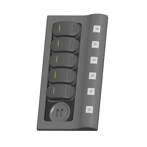 PANNELLO COMANDI 5 INTERRUTTORI CON PRESA USB